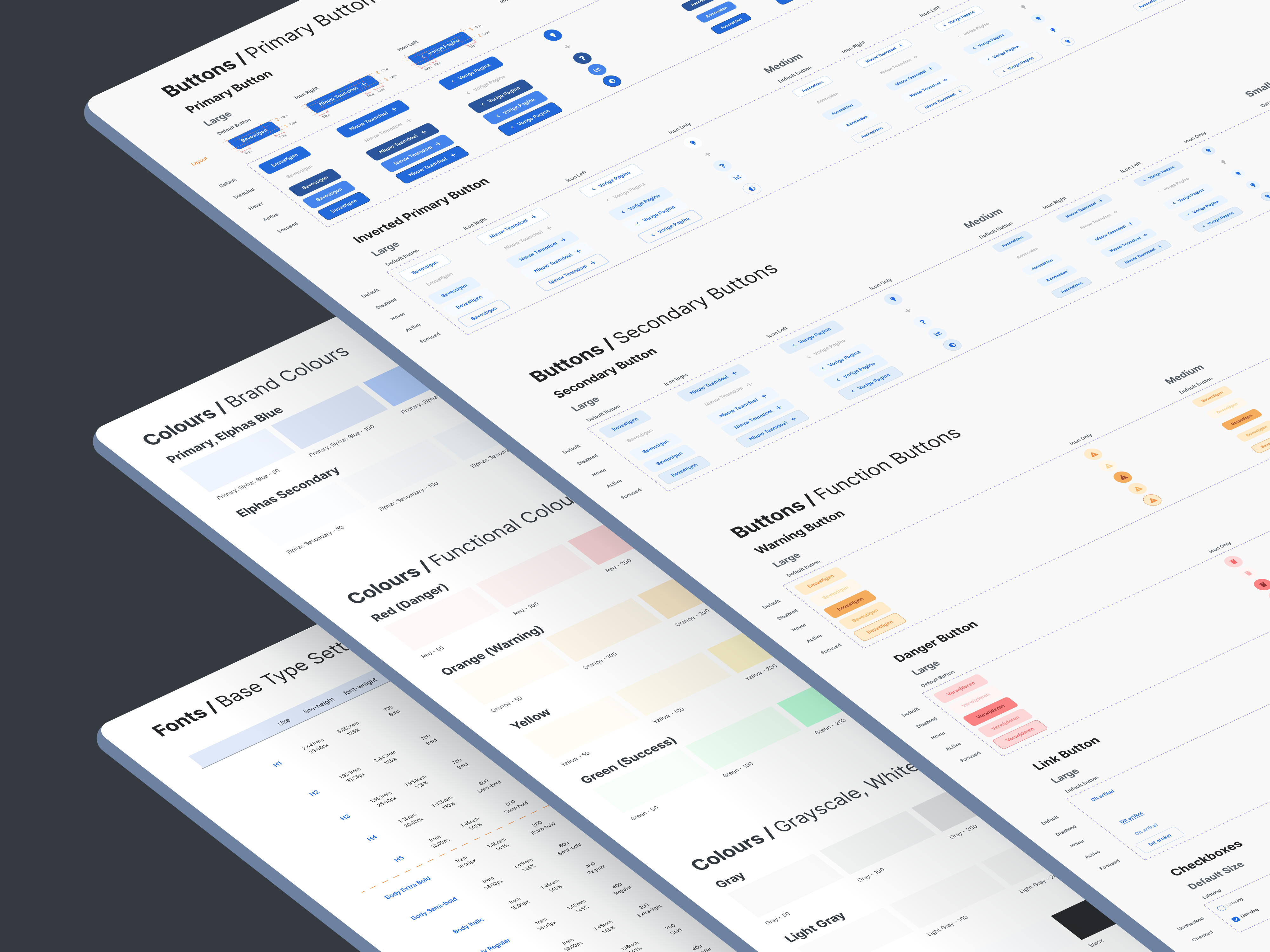 Moodboard featuring fonts, colours and styles for the project.